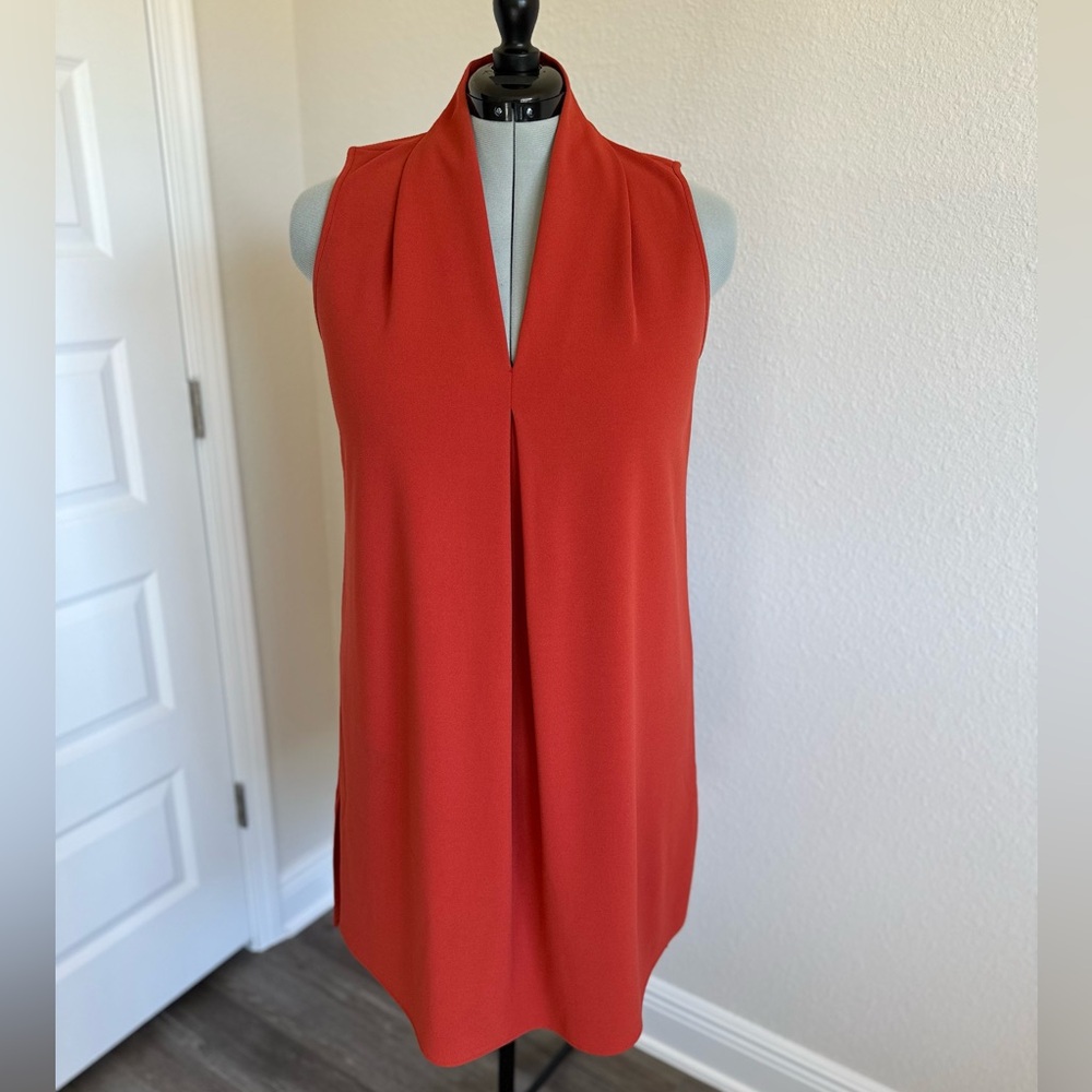 Sleeveless Dress- burnt orange-XL